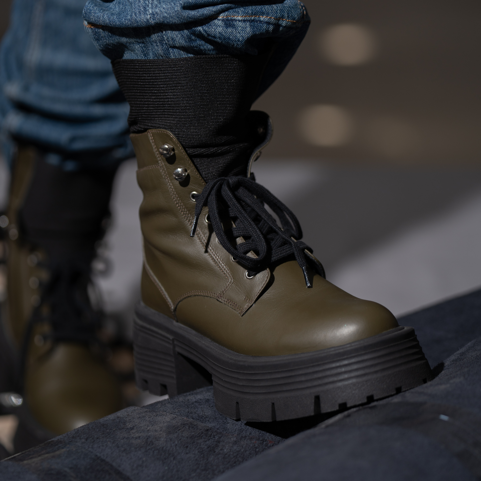 Brodequin Vert | Chaussette