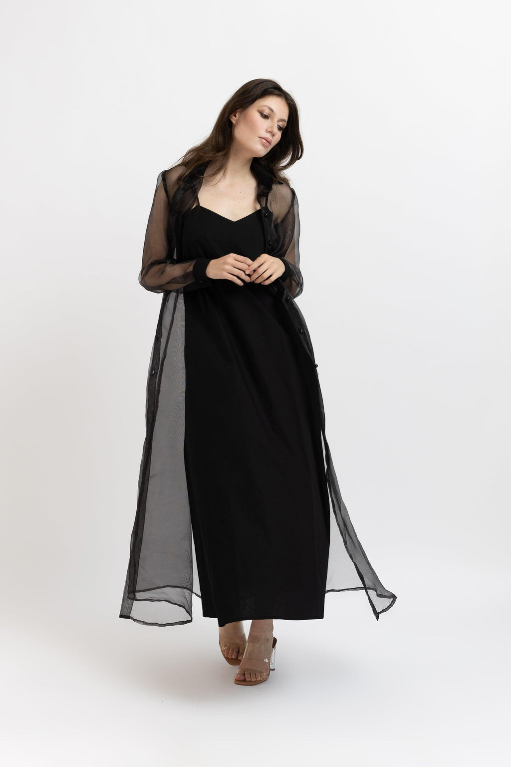 Set Jacheta din Organza + Rochie din Bumbac