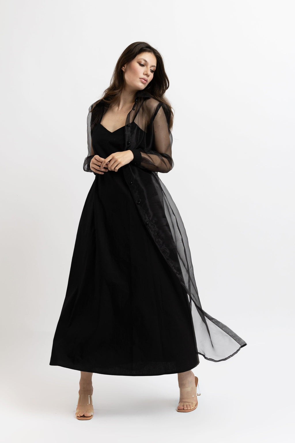 Set Jacheta din Organza + Rochie din Bumbac