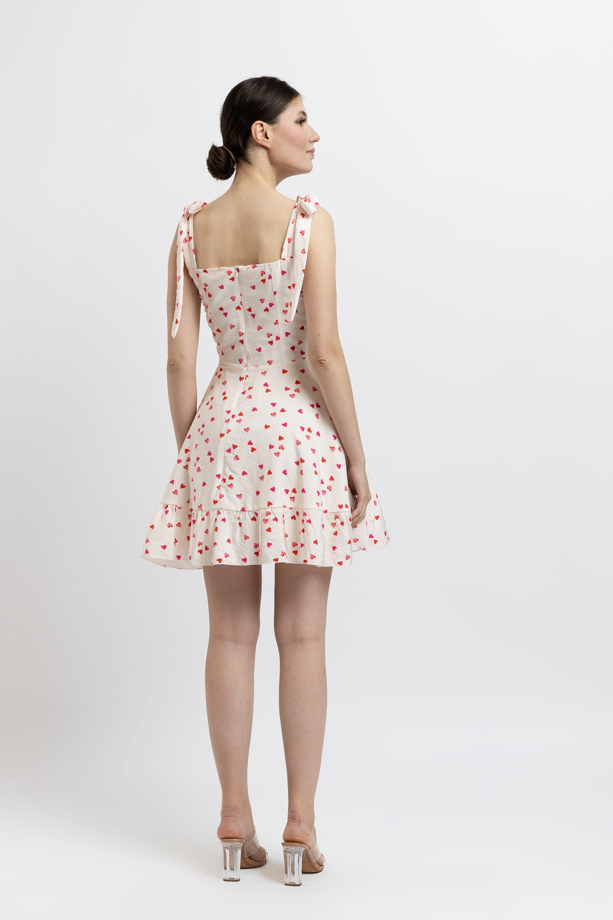 Rochie Scurta din Bumbac Satinat