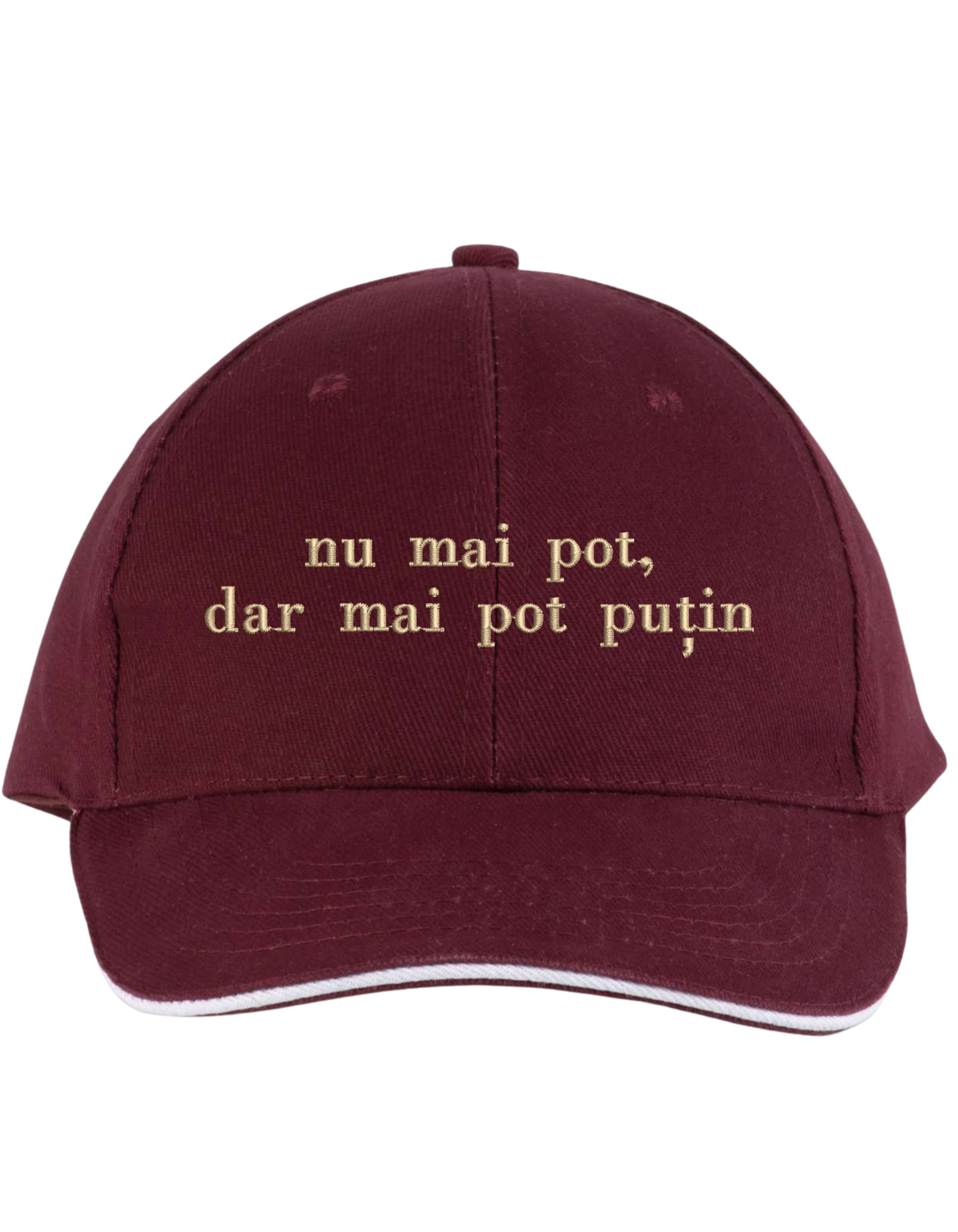 Sapca unisex Mai pot putin brodata