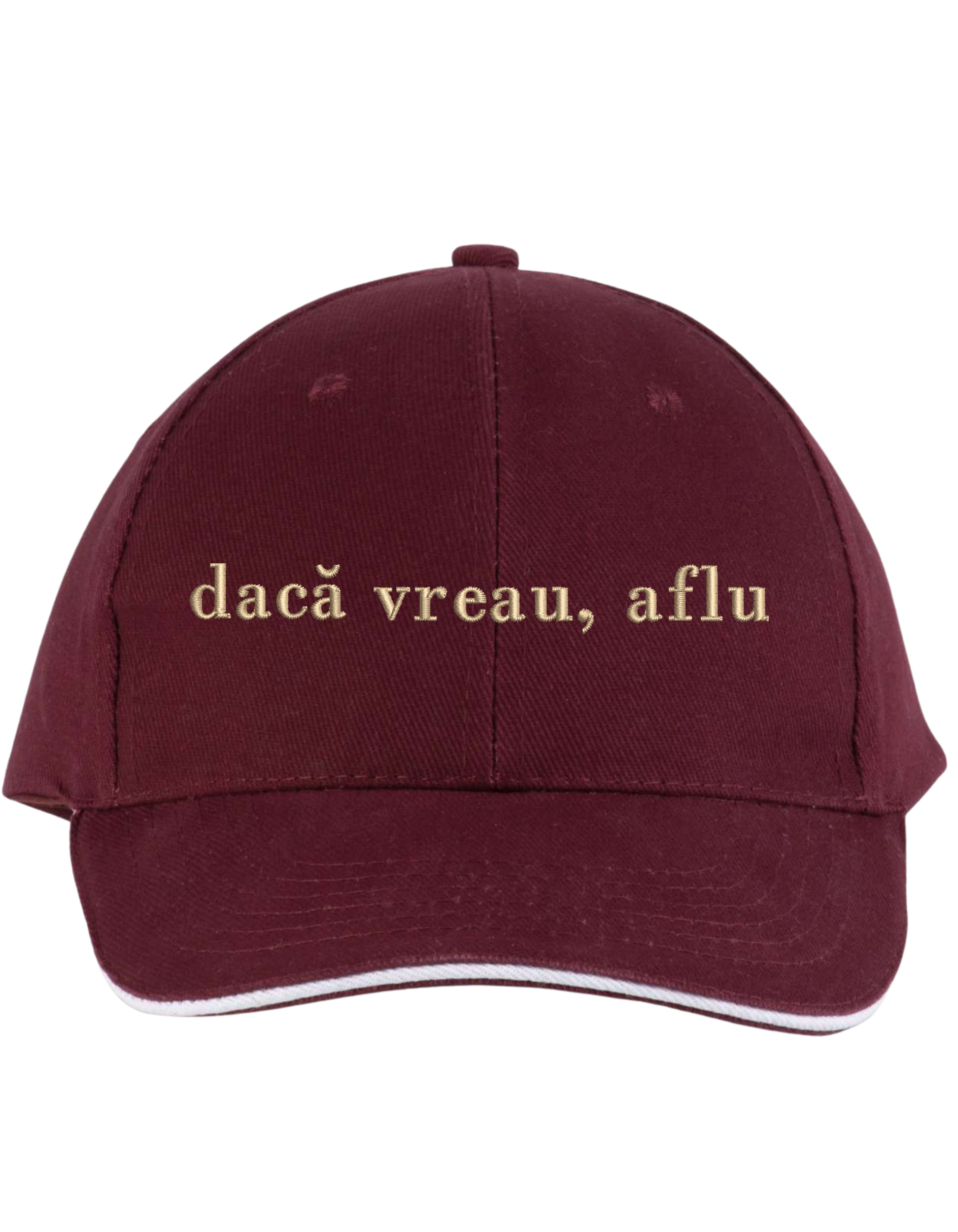 Sapca unisex Daca vreau, aflu brodata