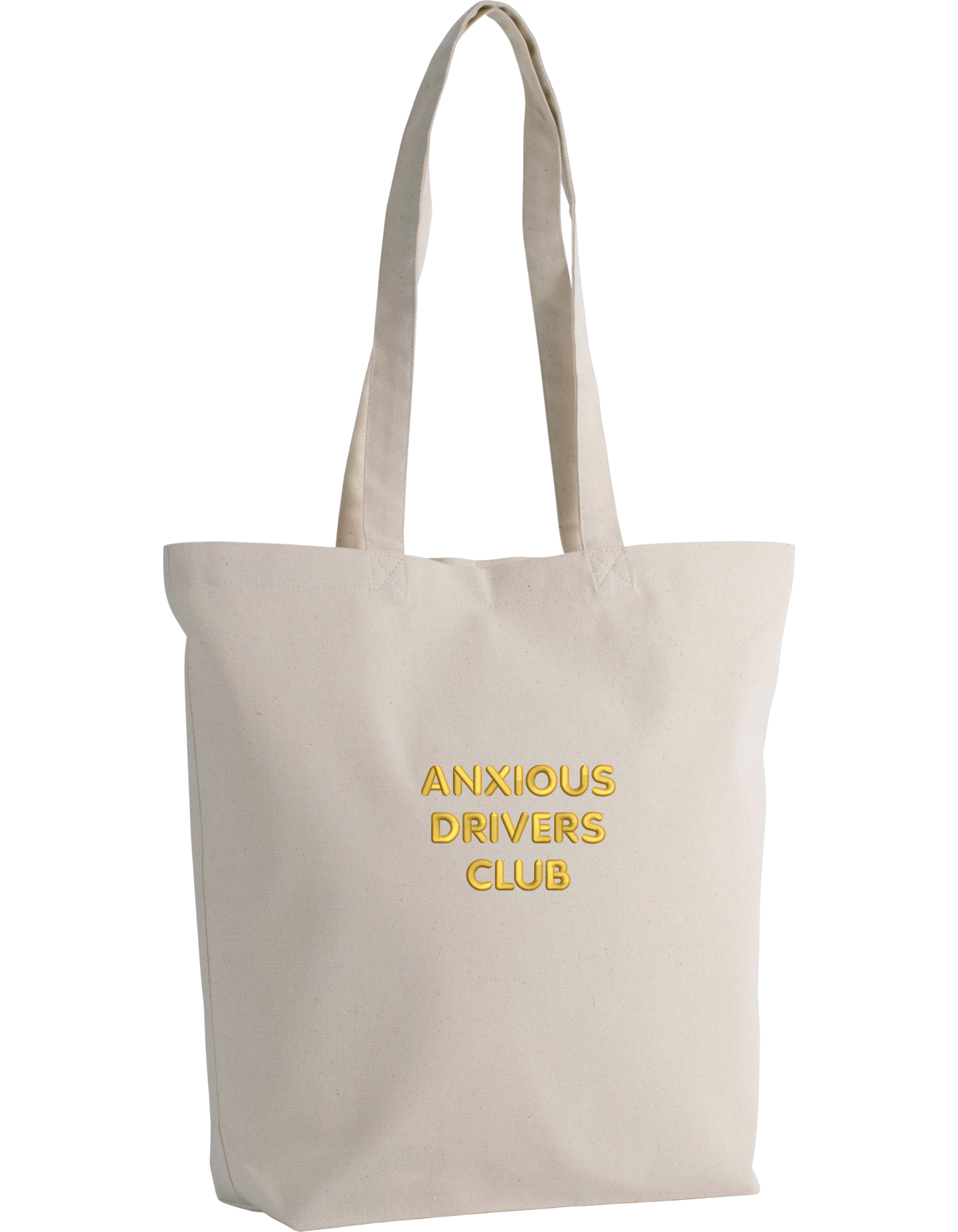 Anxious driver tote bag