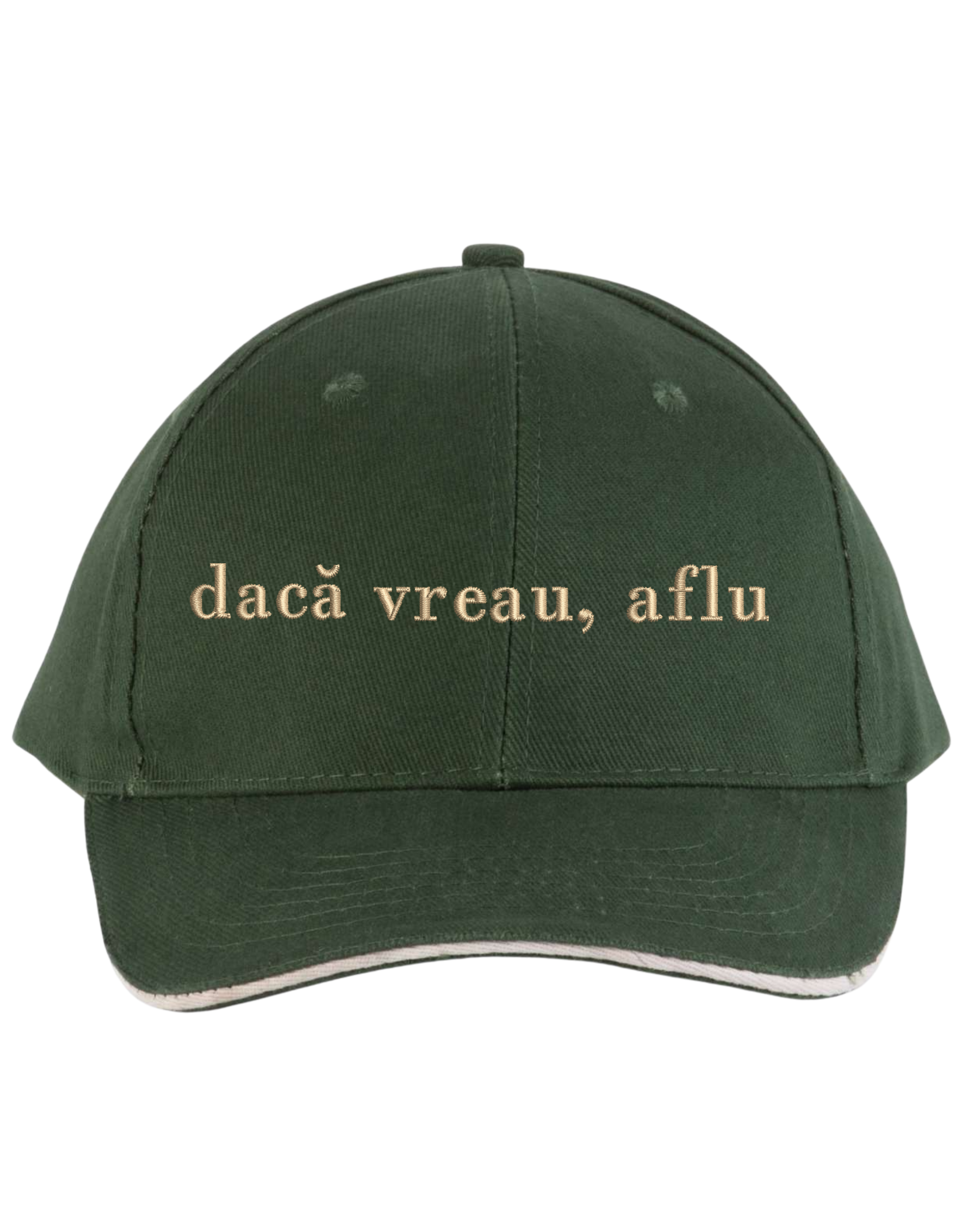 Sapca unisex Daca vreau, aflu brodata