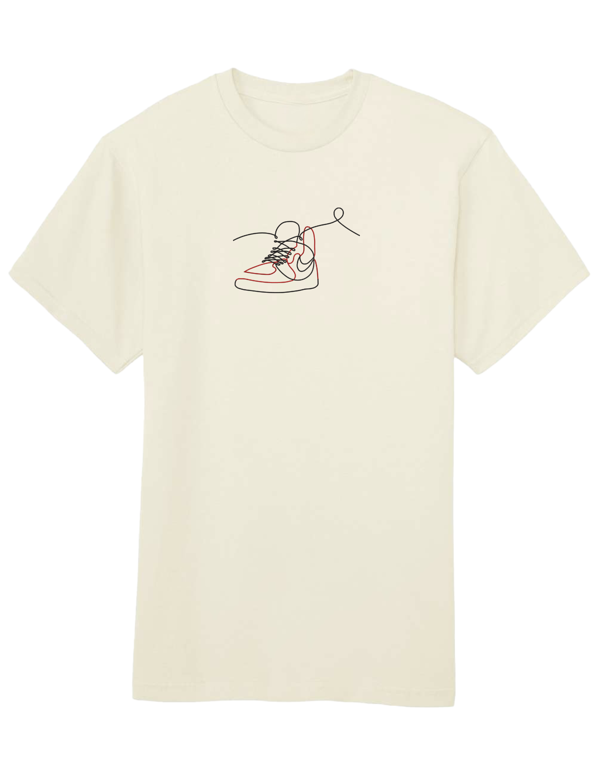 Red outline tricou Sneakers