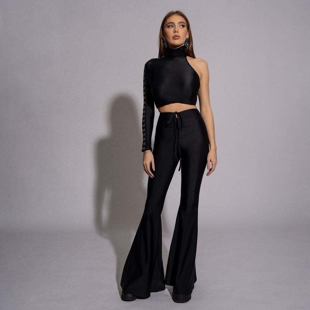 Bustiera din lycra cu o maneca New York