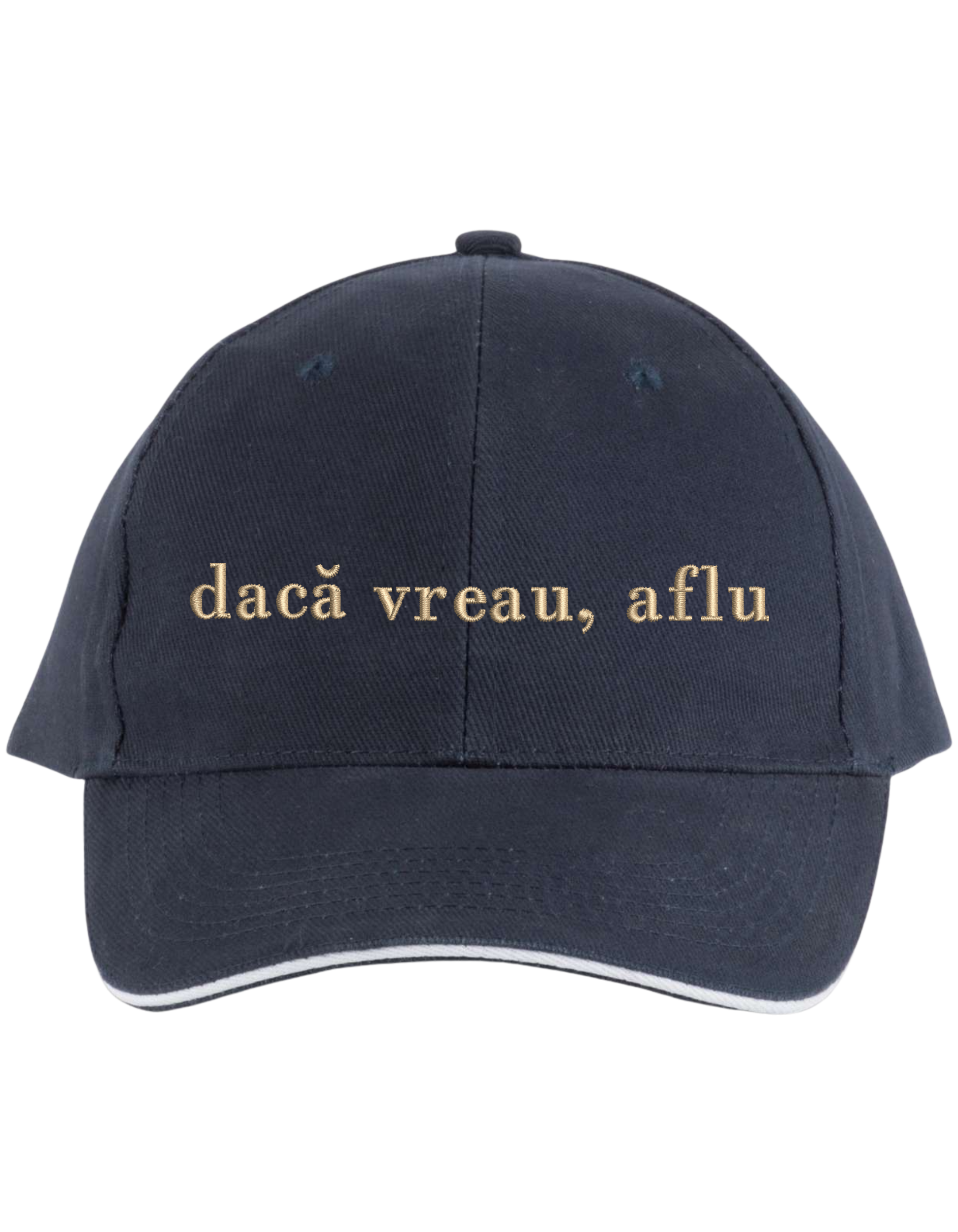 Sapca unisex Daca vreau, aflu brodata
