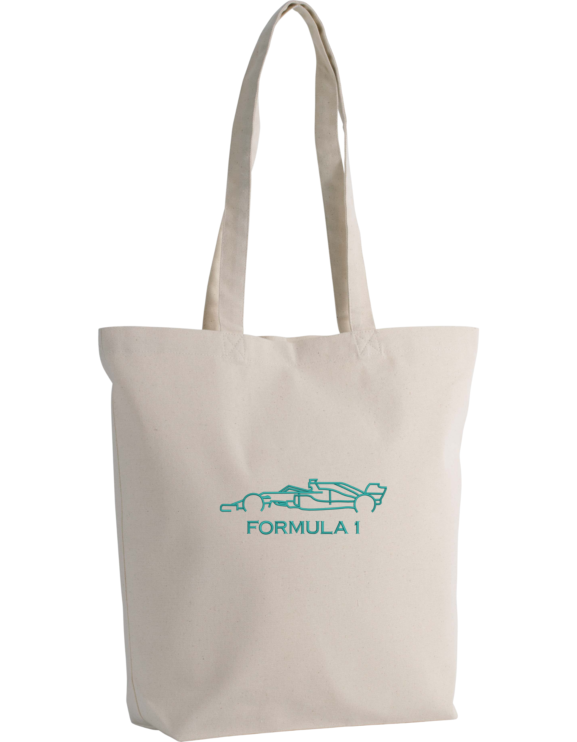 Formula 1 race car outline tote bag