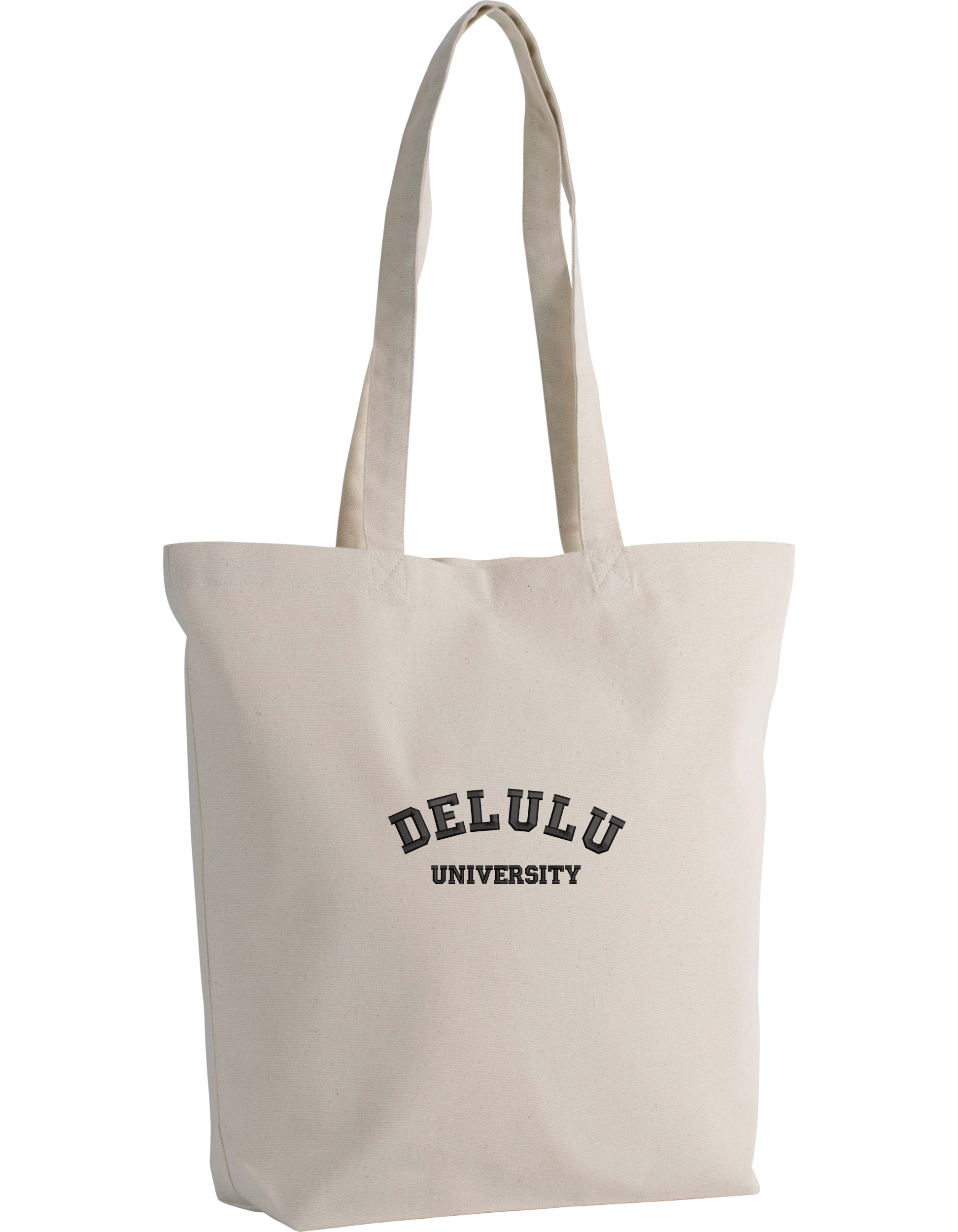Delulu university tote bag