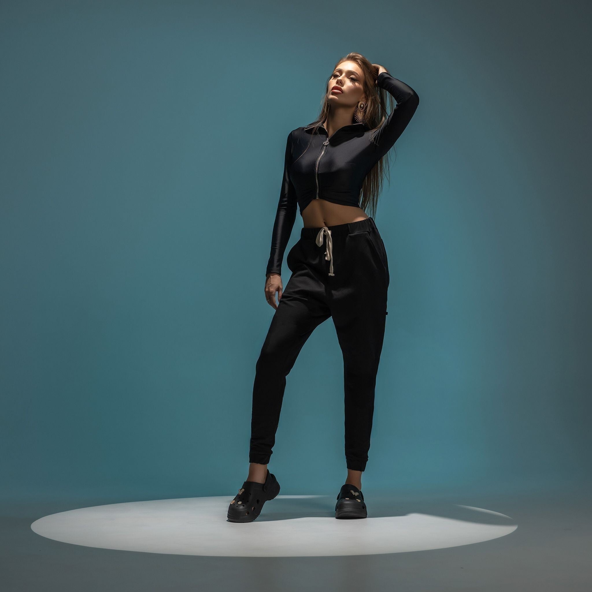 Bustiera din lycra cu fermoar Allure