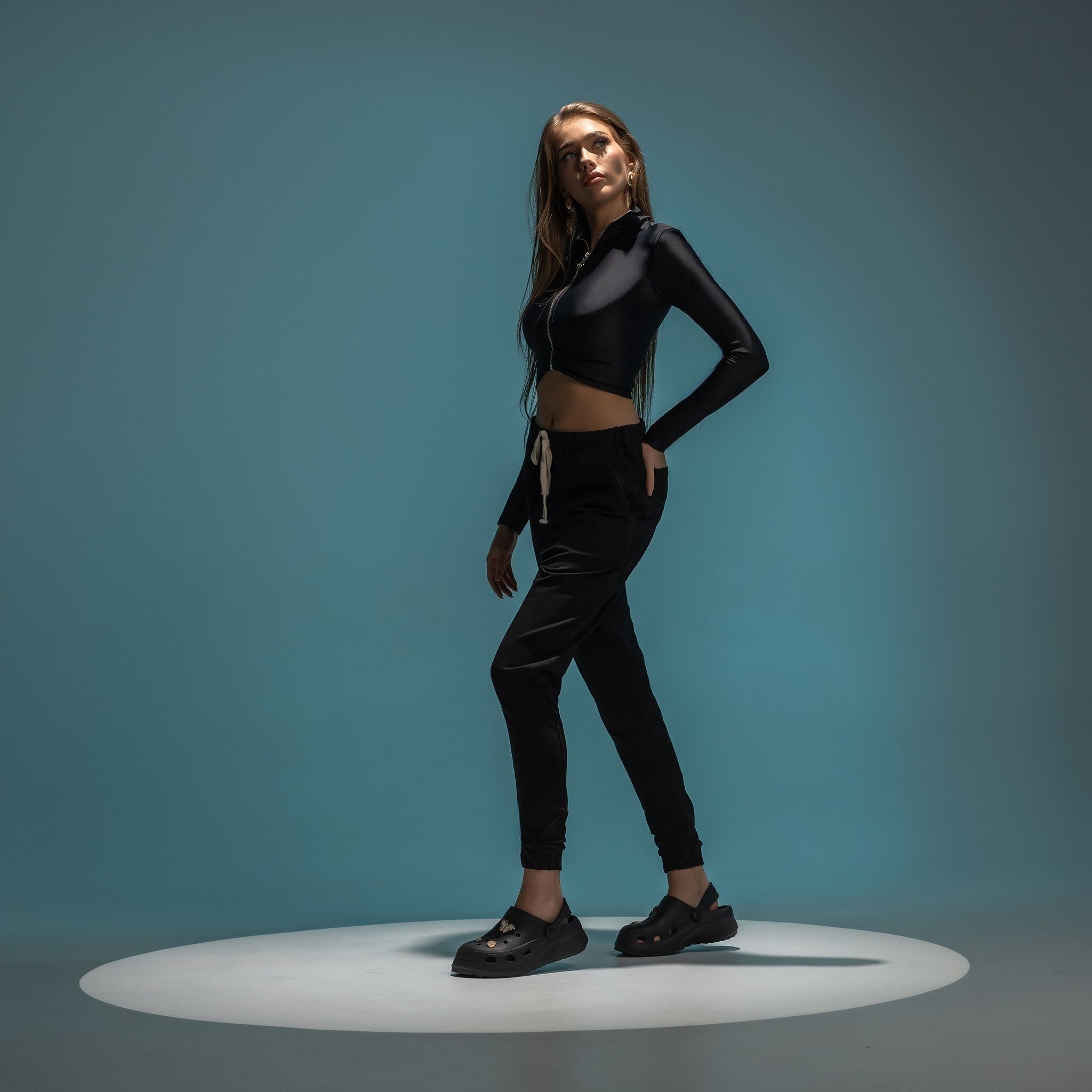 Bustiera din lycra cu fermoar Allure