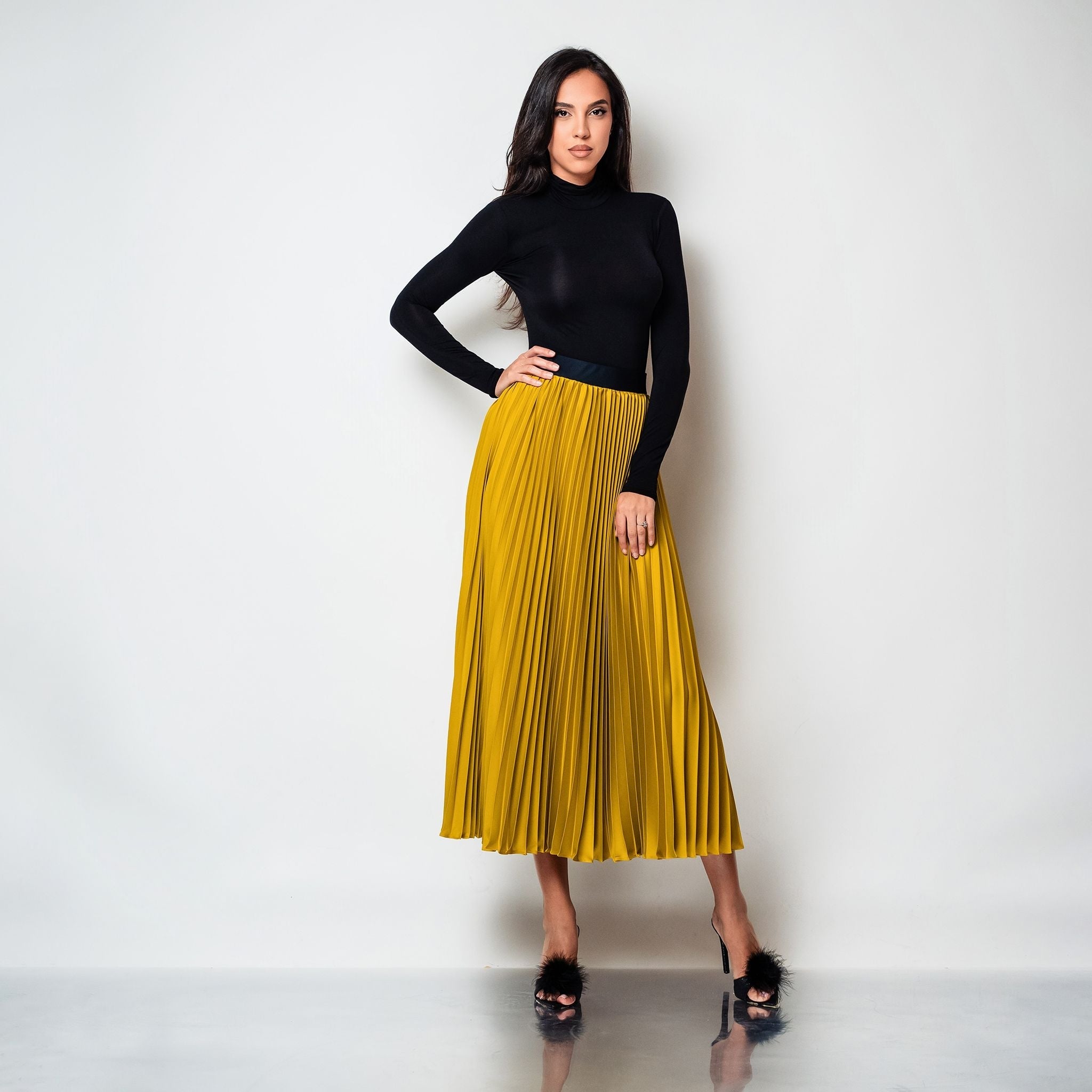 Helanca neagra clasica din bumbac