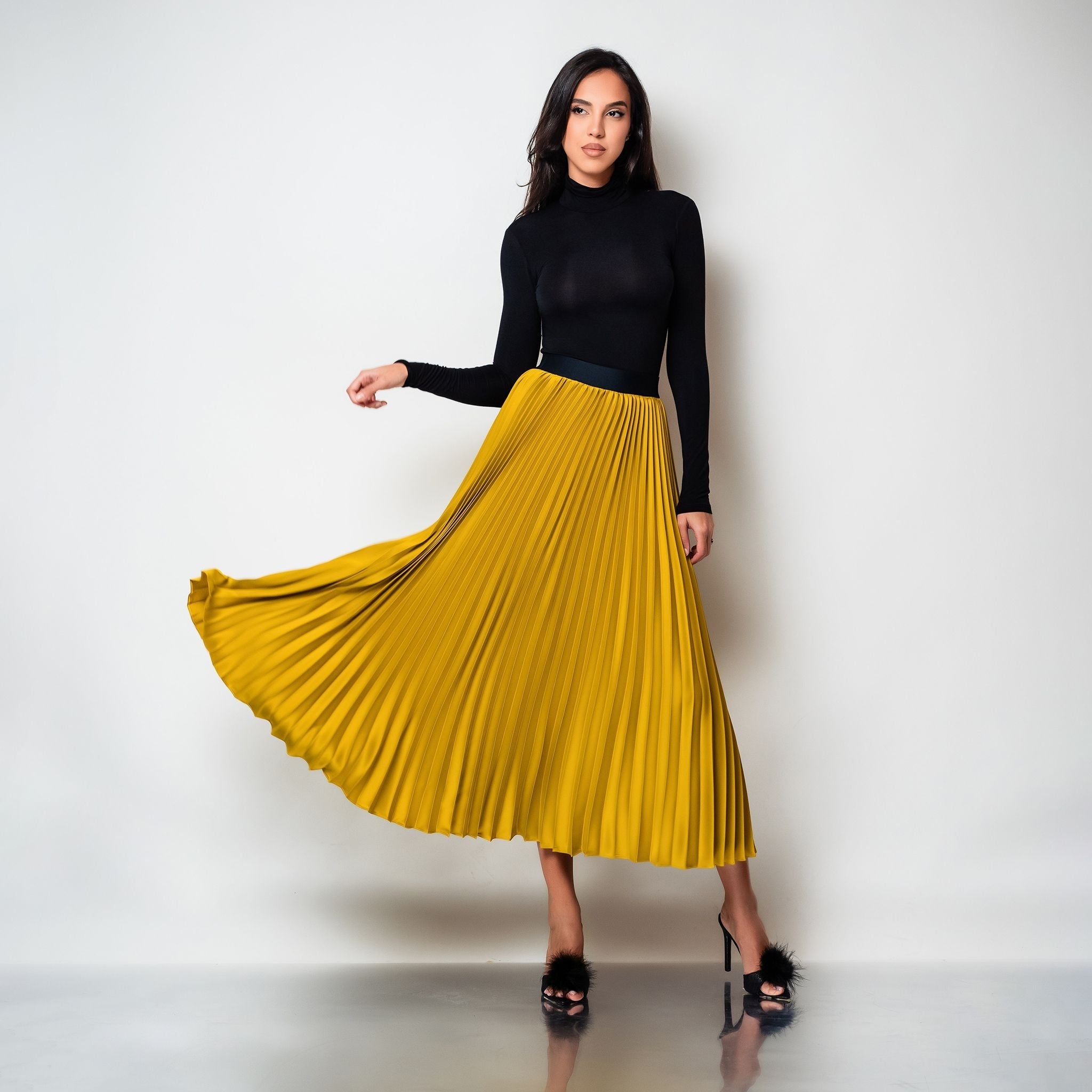 Helanca neagra clasica din bumbac