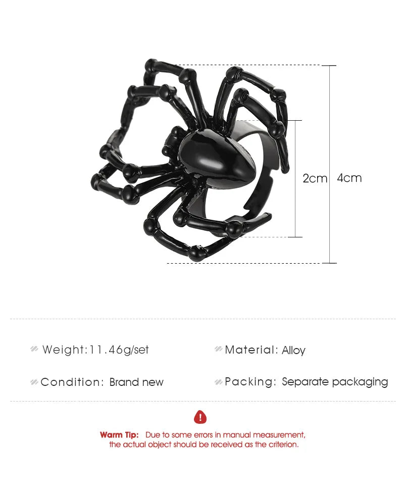 Spider Ring for Women Adjustable