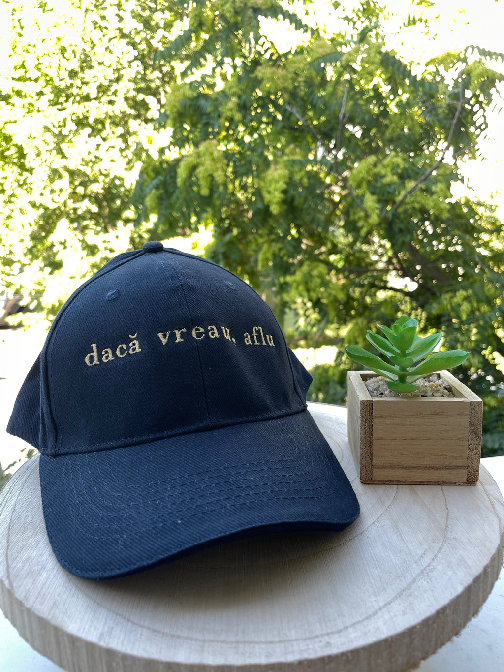 Sapca unisex Daca vreau, aflu brodata