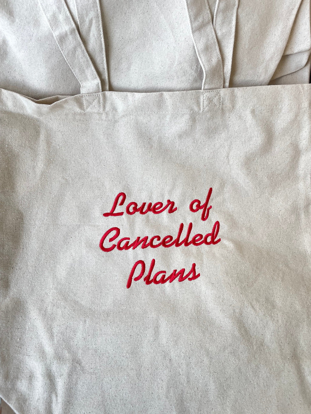 Cancelled plans tote bag