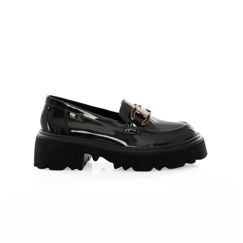 Chunky Loafer Obsidian | Gold Bit