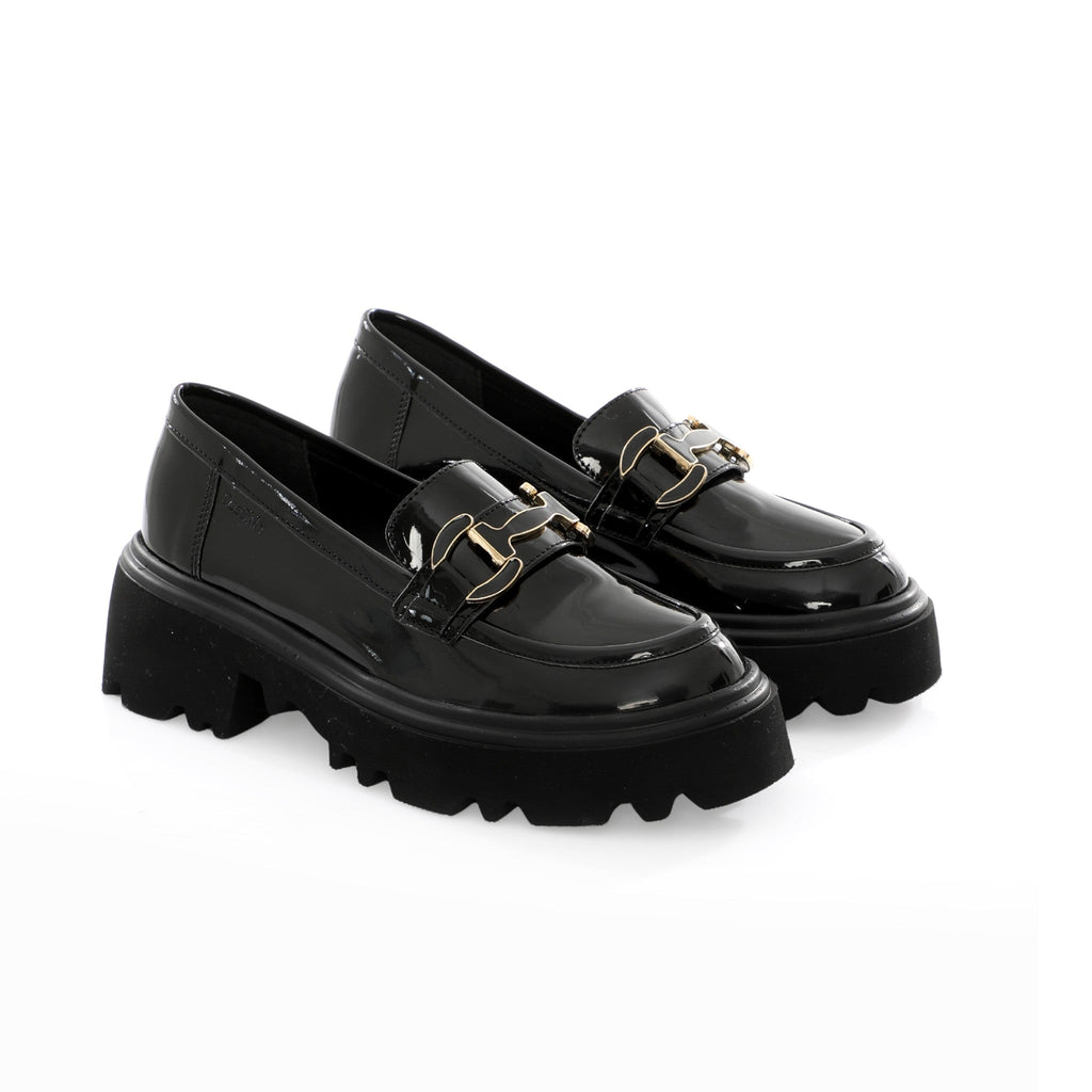 Chunky Loafer Obsidian | Gold Bit