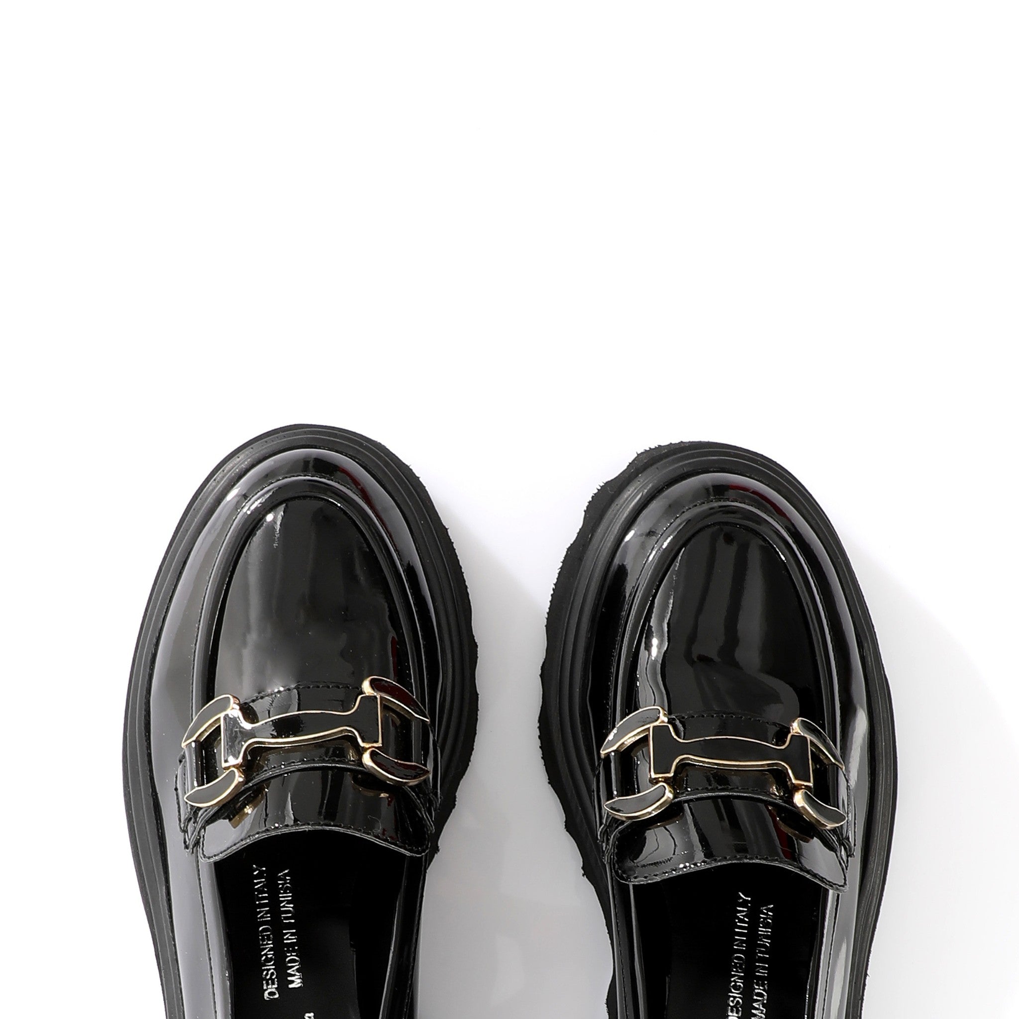 Chunky Loafer Obsidian | Gold Bit