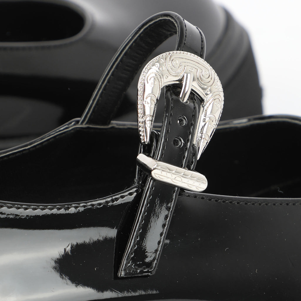 Chunky Mary Jane Obsidian | Western Buckle
