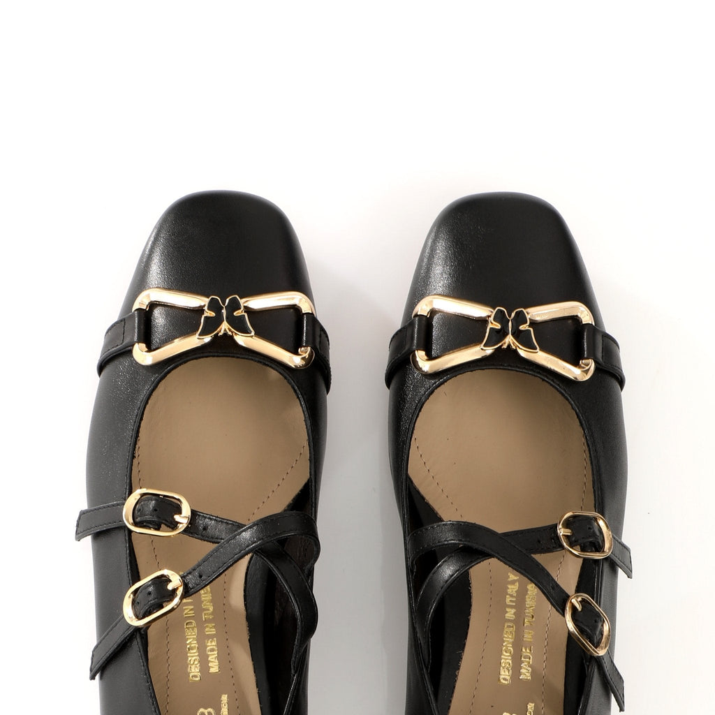 Ballerina Mary Jane Noire | Butterfly Bow