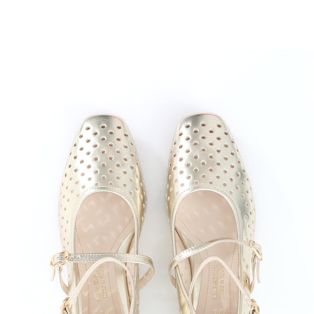 Ballerina Mary Jane Doré | Perforated Detail