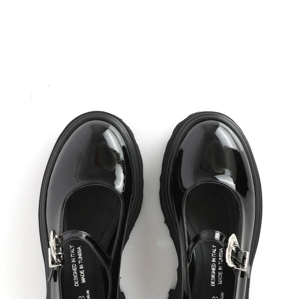 Chunky Mary Jane Obsidian | Western Buckle