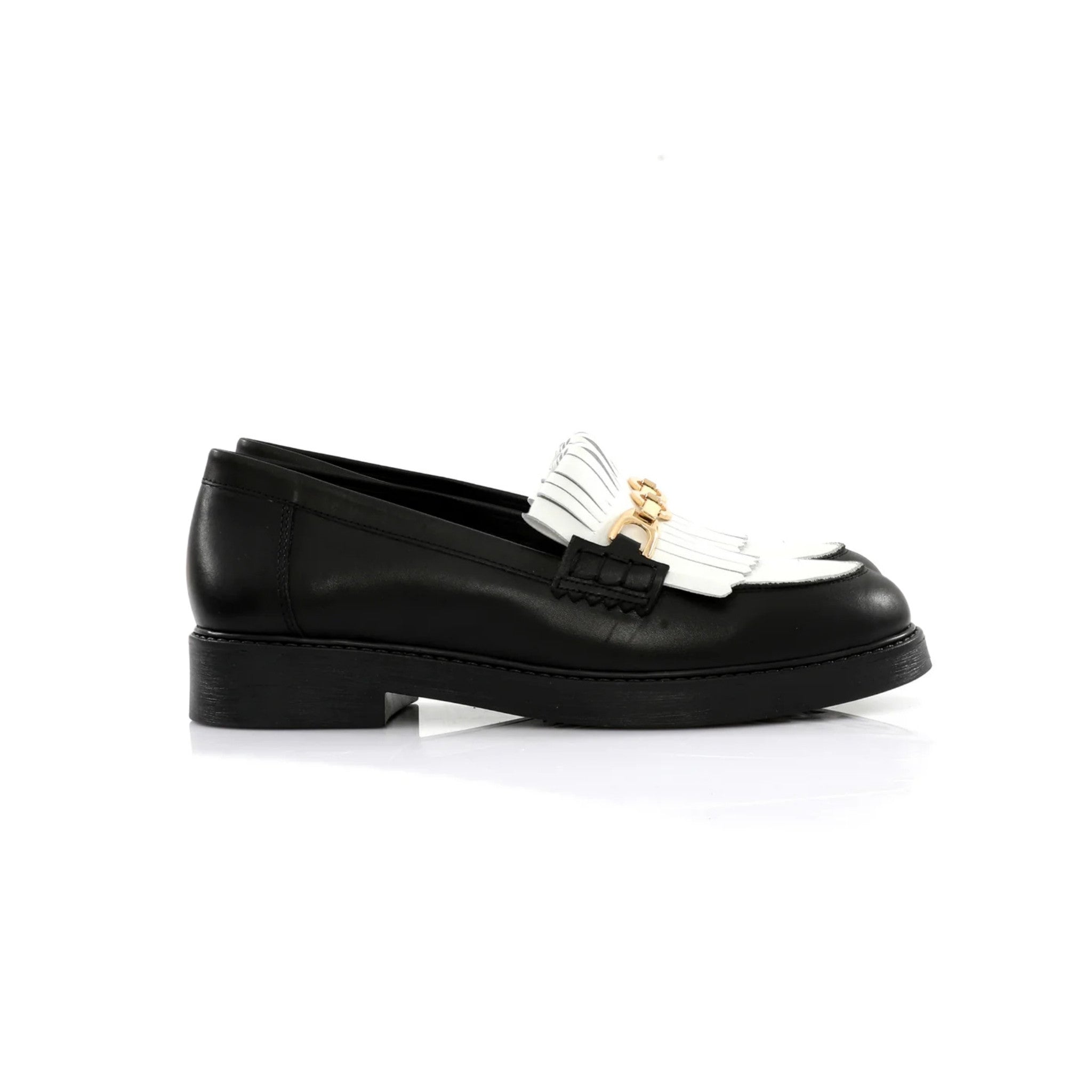 Classic Loafer Noire & Blanc | Fringe