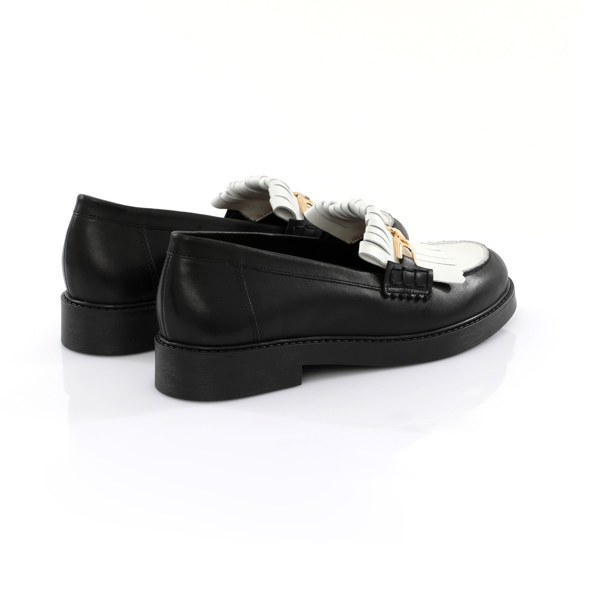 Classic Loafer Noire & Blanc | Fringe