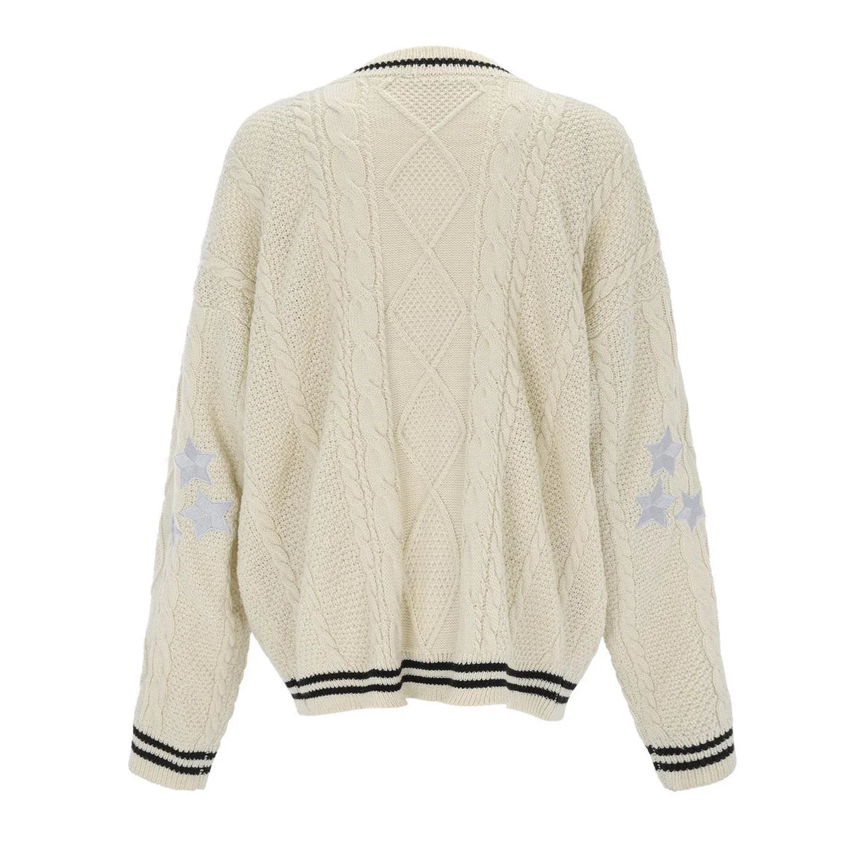 Knit Print Winter Cardigan Sweater