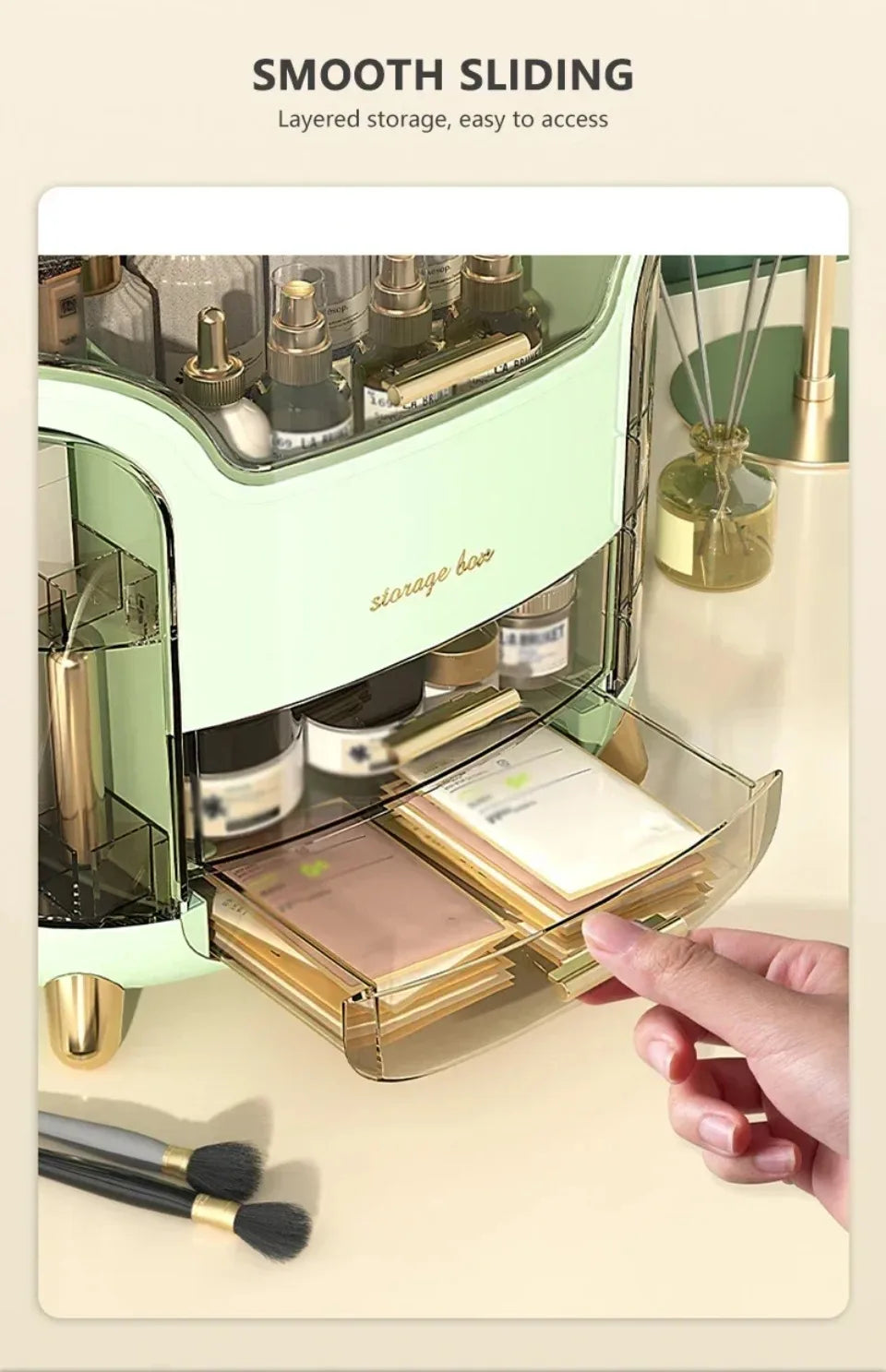 Transparent Jewelry Cosmetic Storage Box