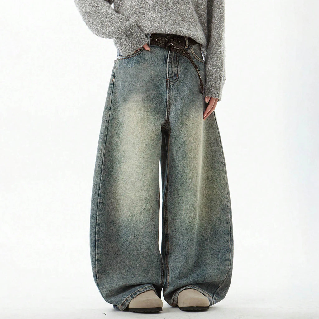 Men's Wear Blue Wide-Leg Denim