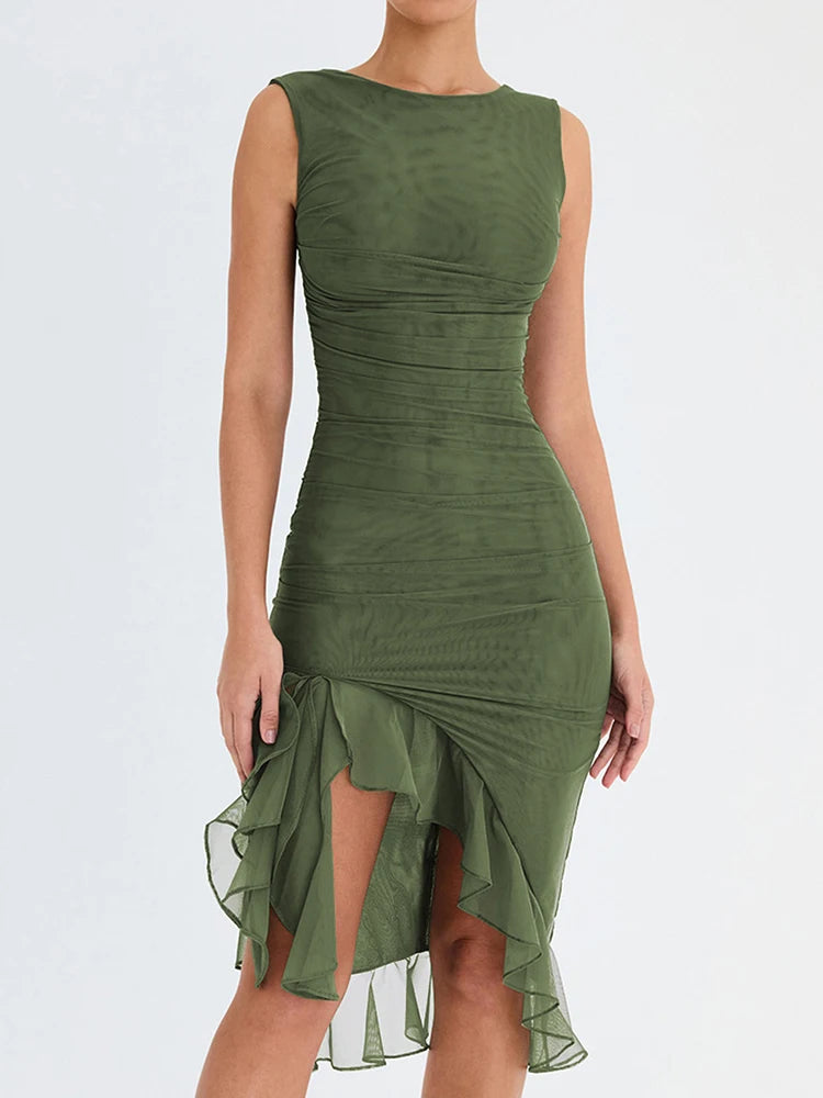 Dress For Women Robe Summer New Backless Sleeveless