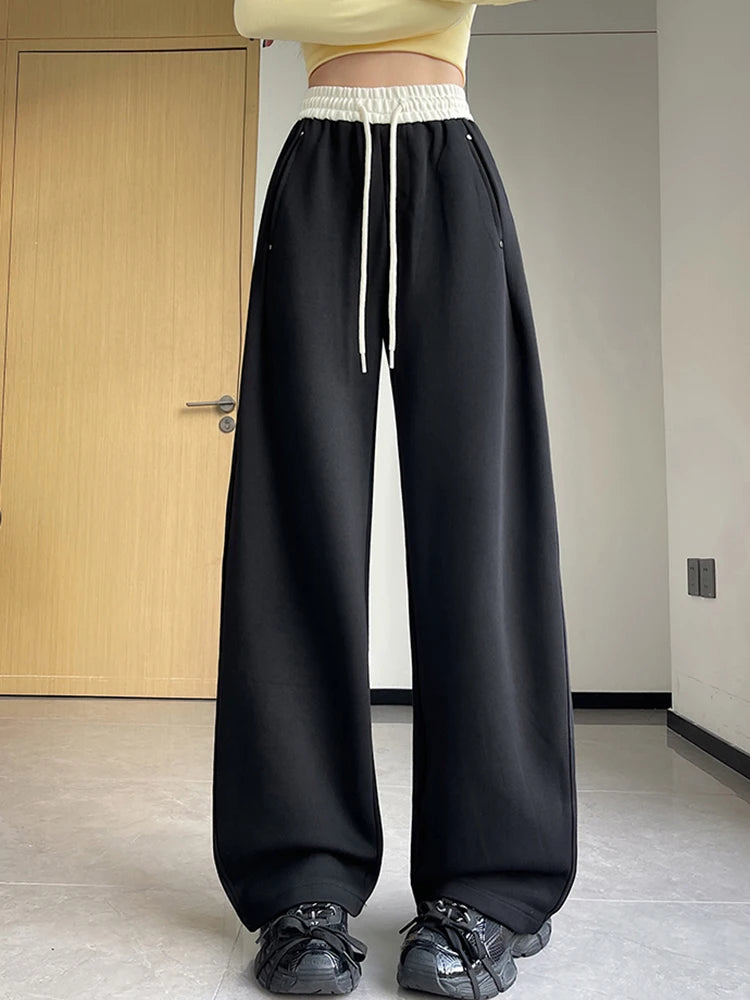 Loose Vintage Casual Sweatpants Women High