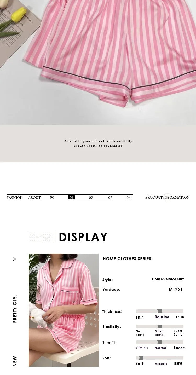 Large Size Women Pajamas Set Short