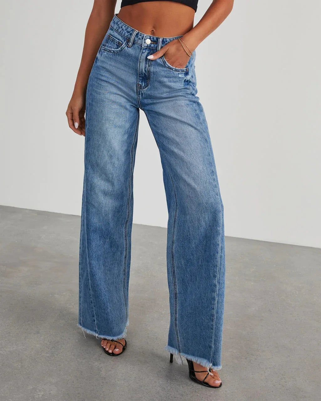 Jeans Women Straight Long Pants