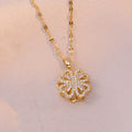 360° Rotating Creative Four-leaf Clover Pendant Necklace for Women