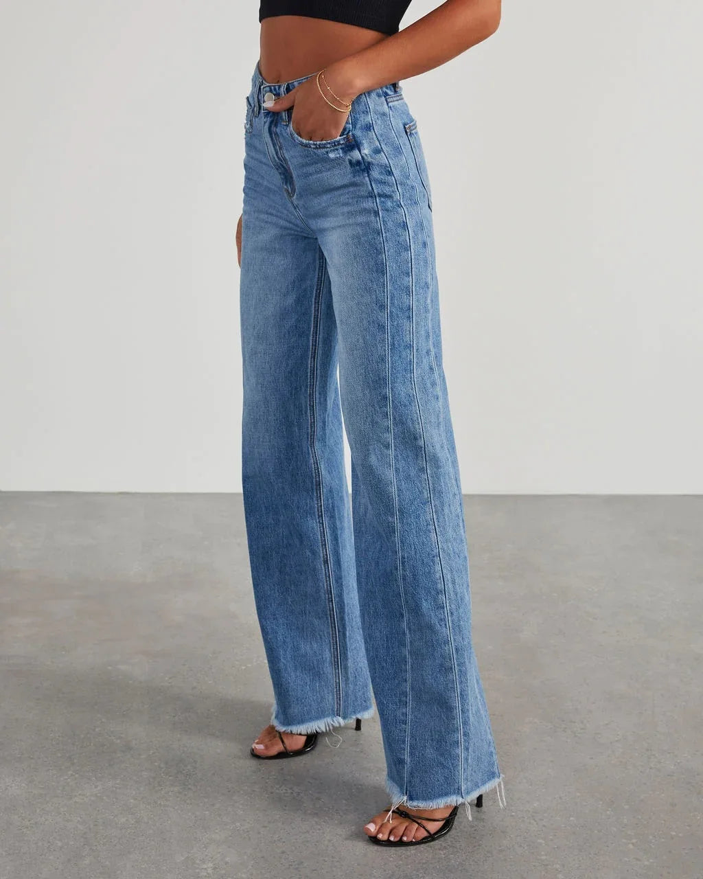 Jeans Women Straight Long Pants