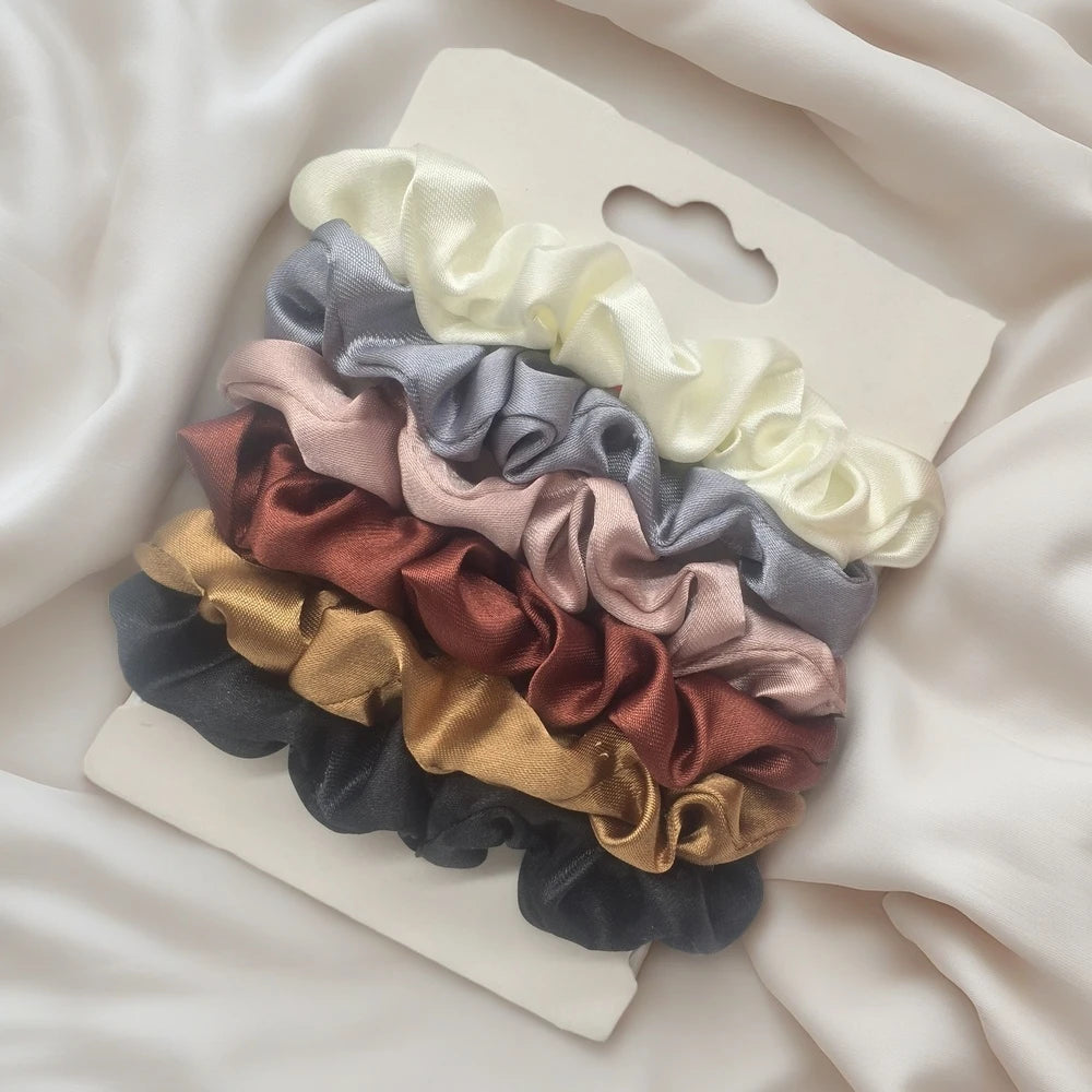 6Pcs Elegant Hair Scrunchies