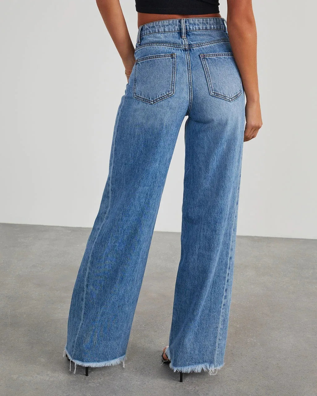 Jeans Women Straight Long Pants