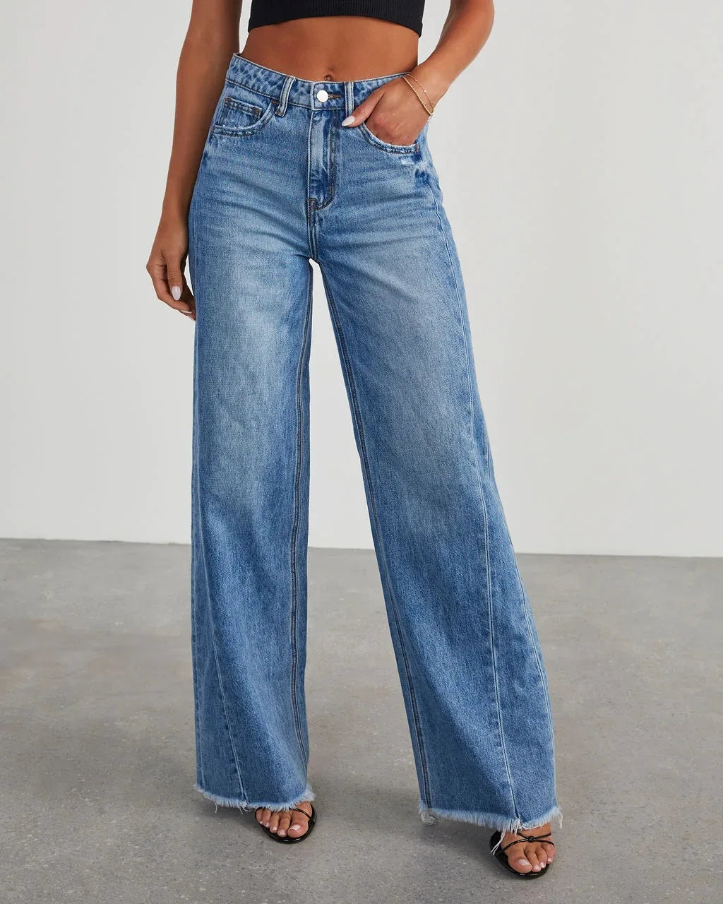 Jeans Women Straight Long Pants