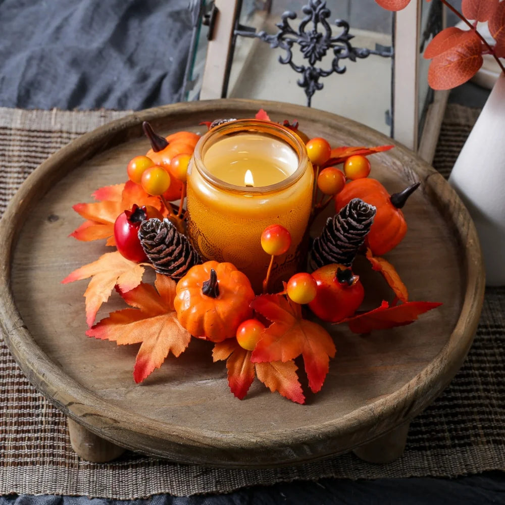 Simulated Maple Leaf Candlestick