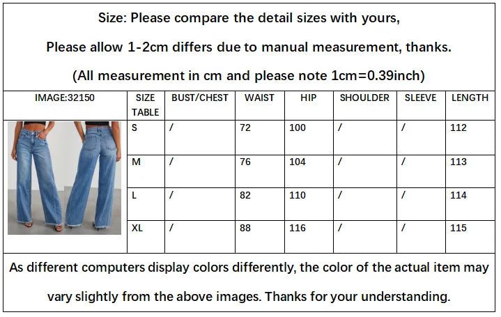 Jeans Women Straight Long Pants