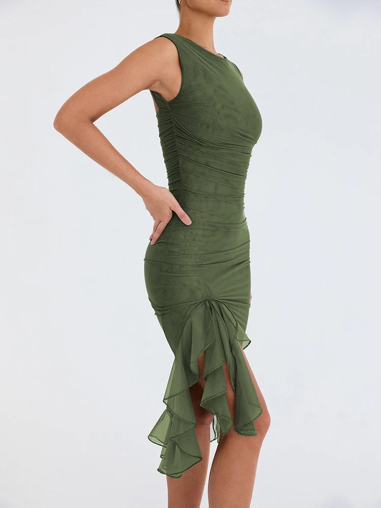 Dress For Women Robe Summer New Backless Sleeveless