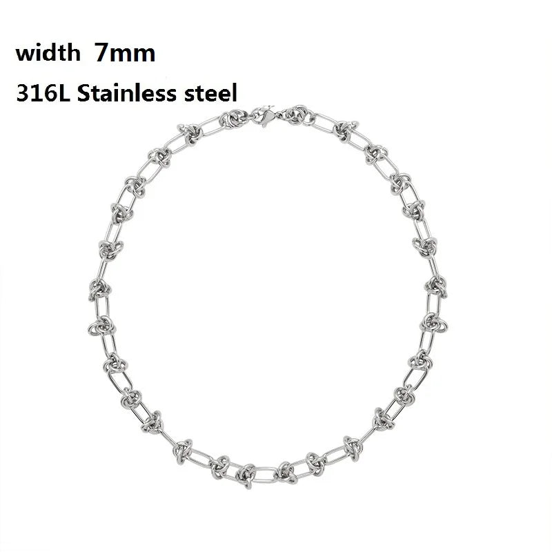 316L Stainless Steel Cuban Chain Bracelet for Men Women