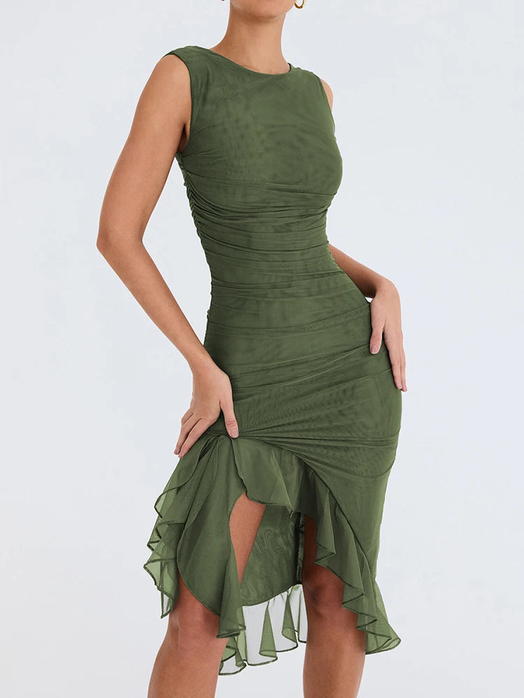 Dress For Women Robe Summer New Backless Sleeveless
