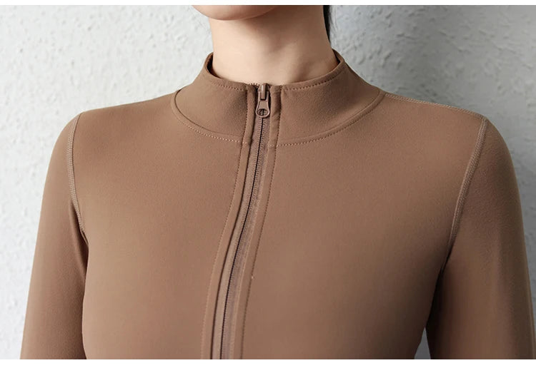 short sports jacket women's fitness