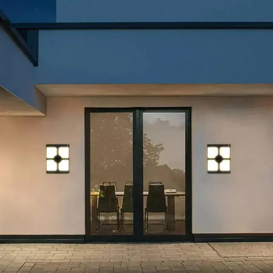 Aplica LED Exterior Timeea, 18W, Negru, 6000K