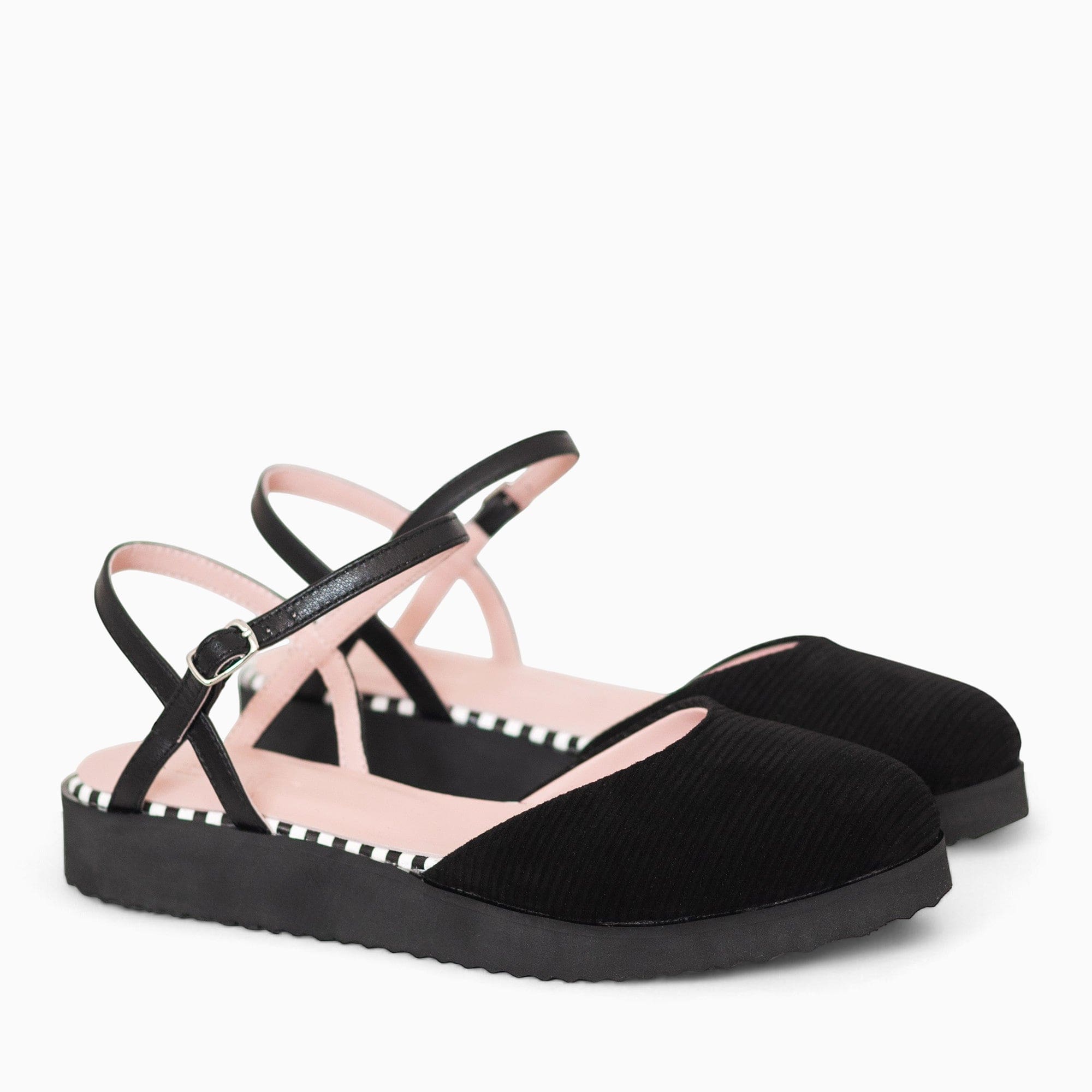 Balerin din piele naturala neagra Campbell