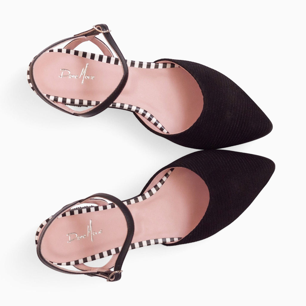 Balerin din piele naturala neagra Willa